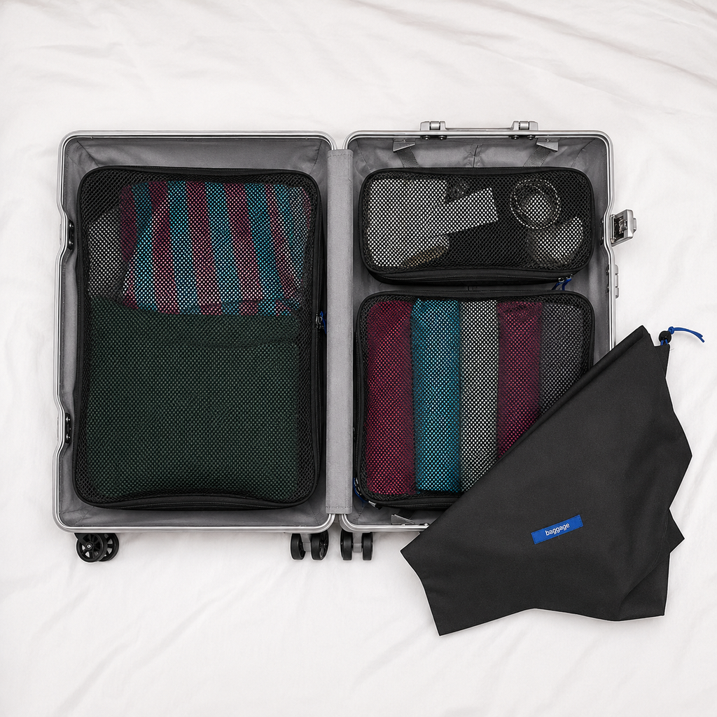 the original packing cube system  — clear black